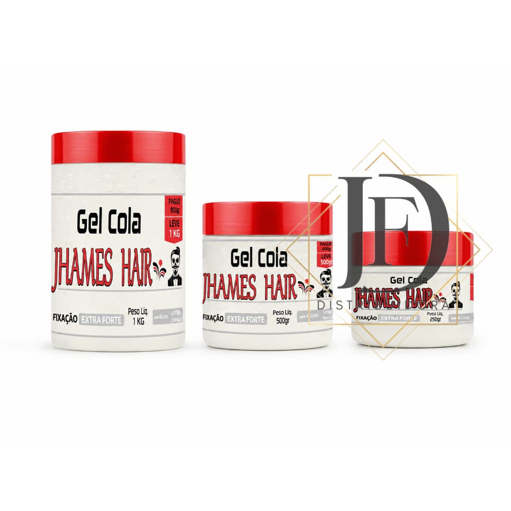 Gel Cola Jhames Hair Extra Forte (Escolha o seu tamanho)