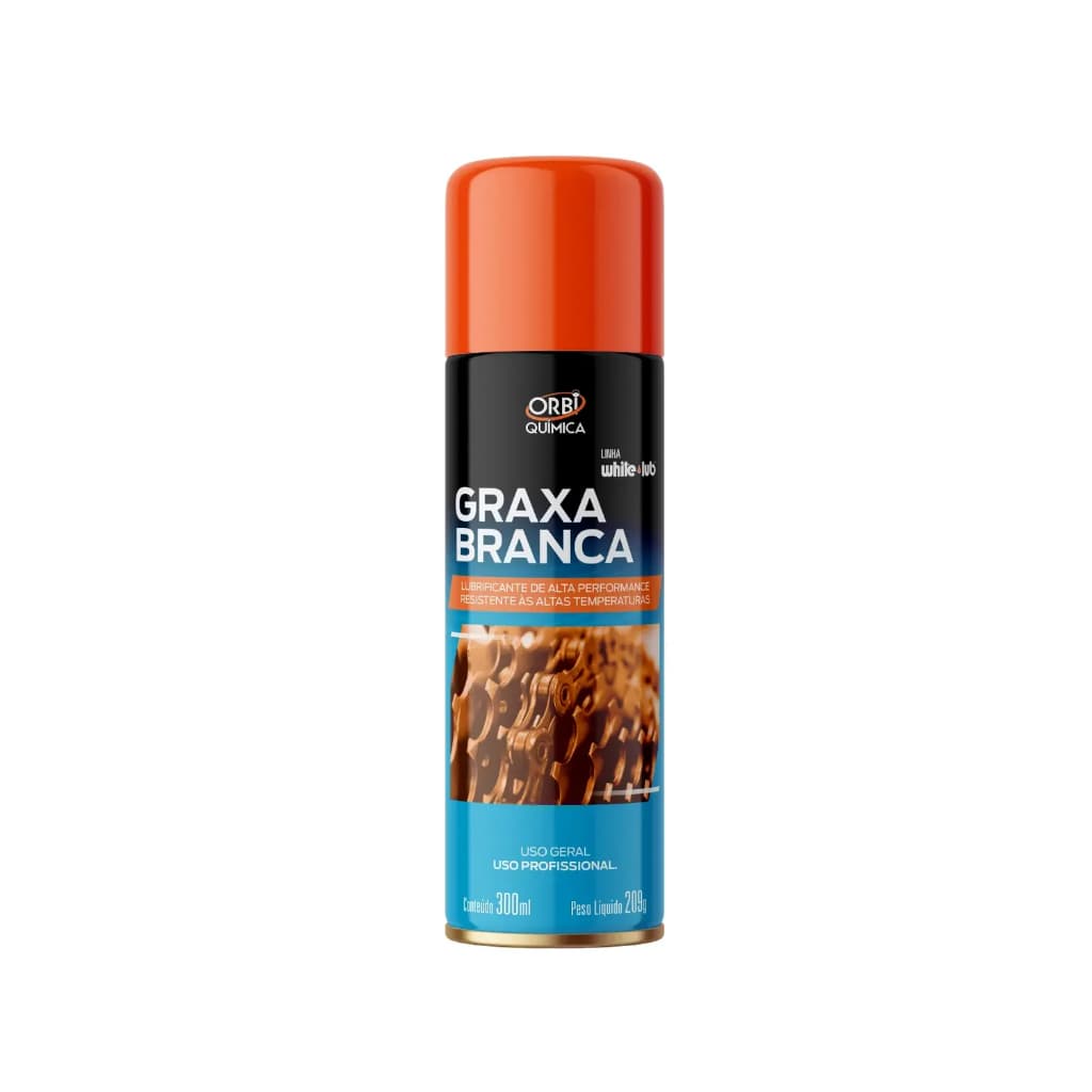 Graxa Branca Spray Lubrificante 300ml 209g - Orbi1539