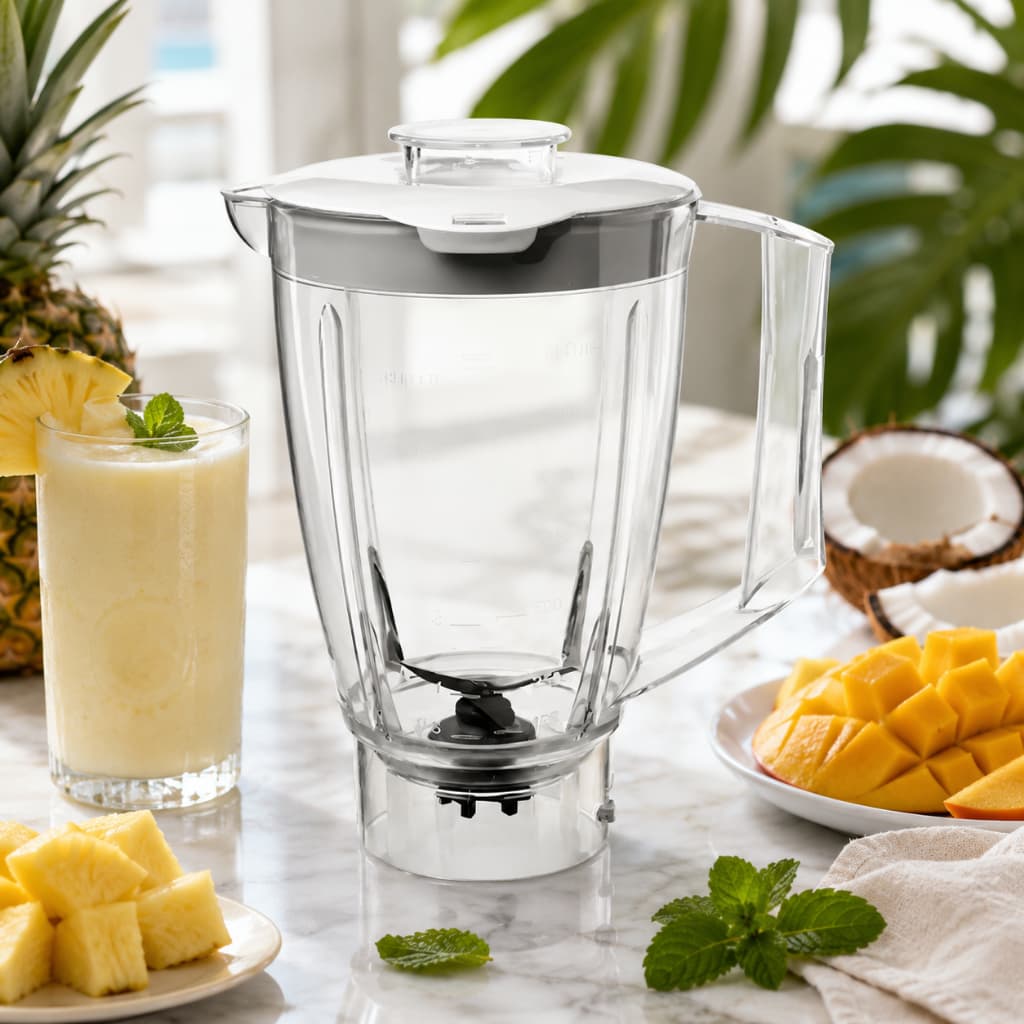 Copo Serve P/ Liquidificador Arno Faciclic pro 500w Juice delrin Cristal tampa branca