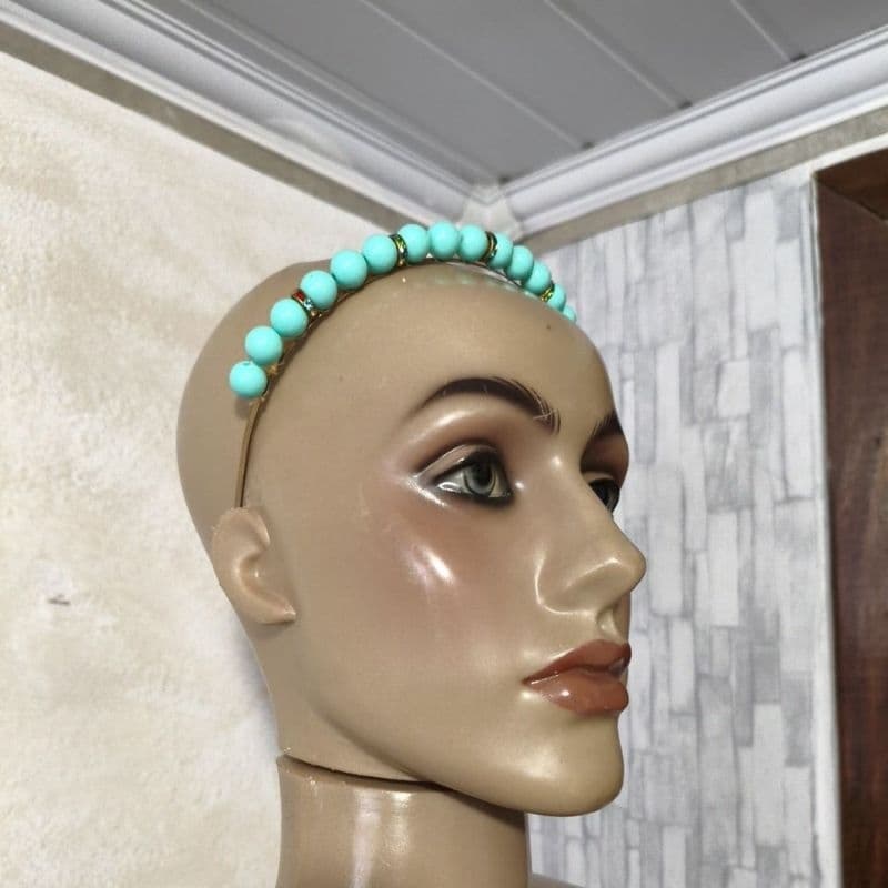 Arquinho faixa para cabelo feminino usada azul