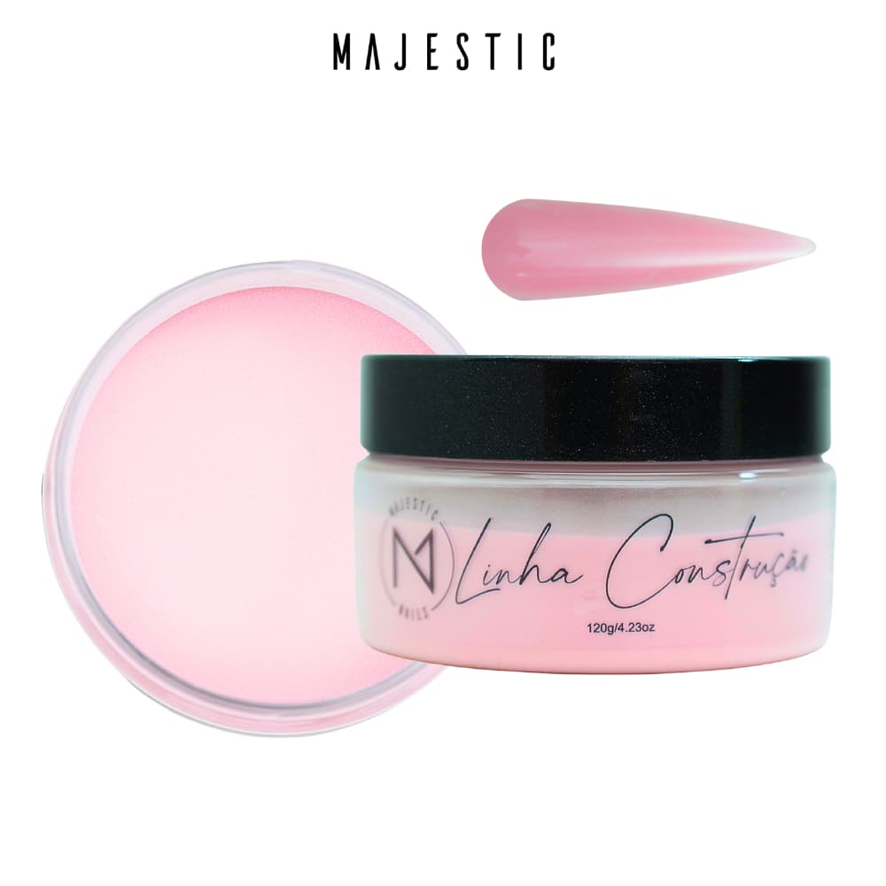 Pó acrílico Construção CHARMING PINK (Rosa) Alongamento Majestic Nails