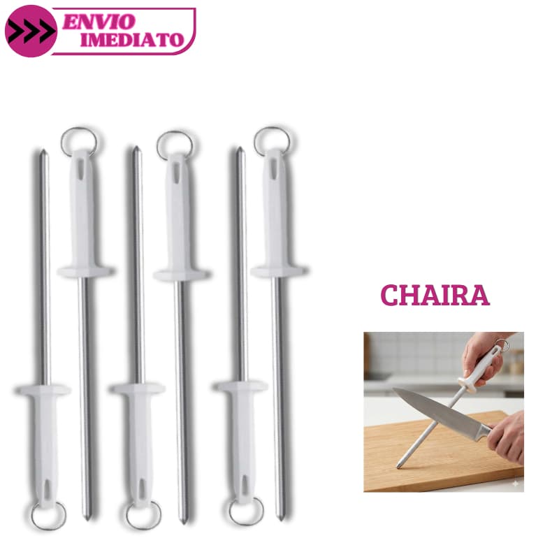 Kit 6/ 4 ou 2 Chaira 10" Amolador Afiador de Faca Grande Estriada Profissional Açougueiro Cozinha