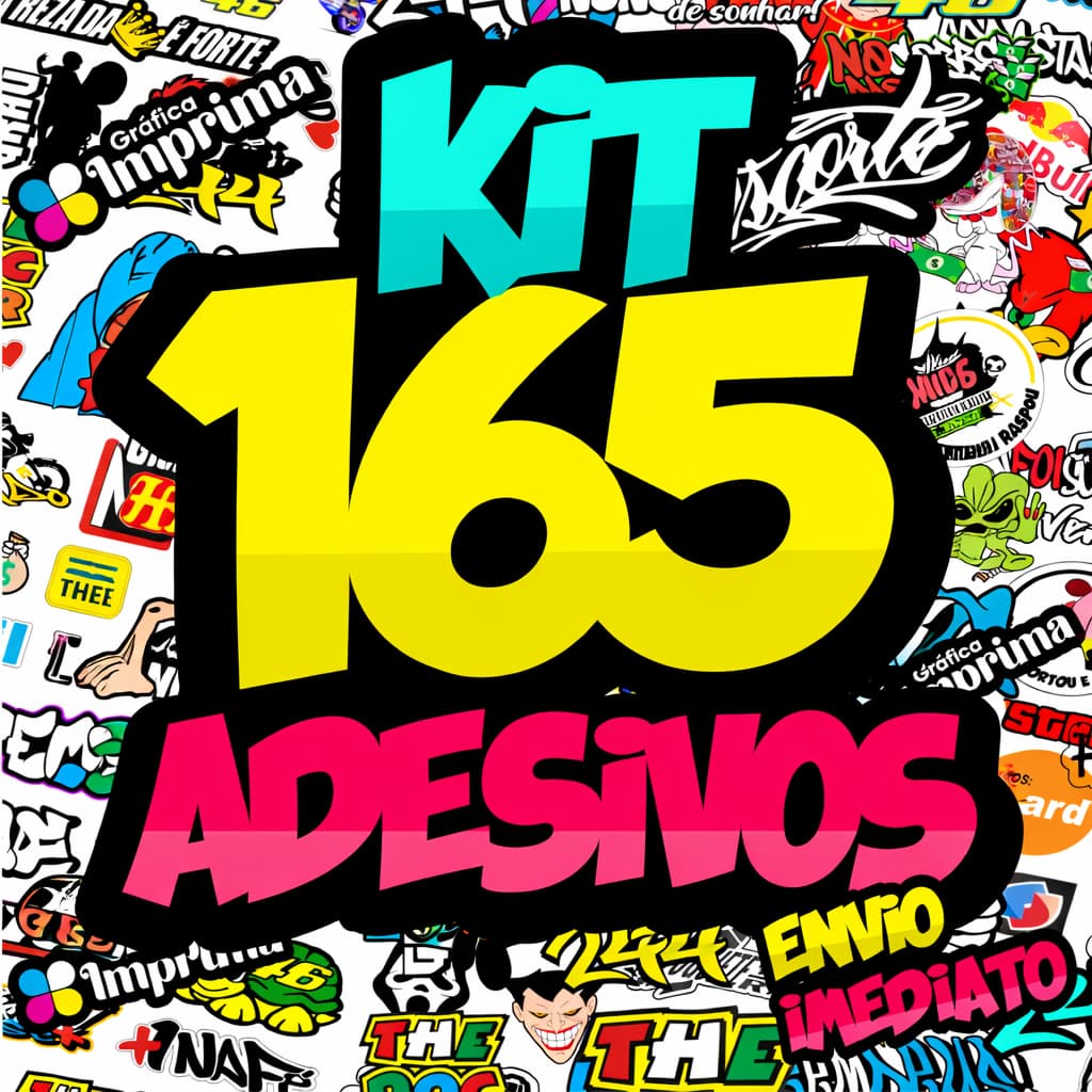 Kit 165 Adesivos Para Moto Bike Carro - Adesivo Frases Desenhos Imagens