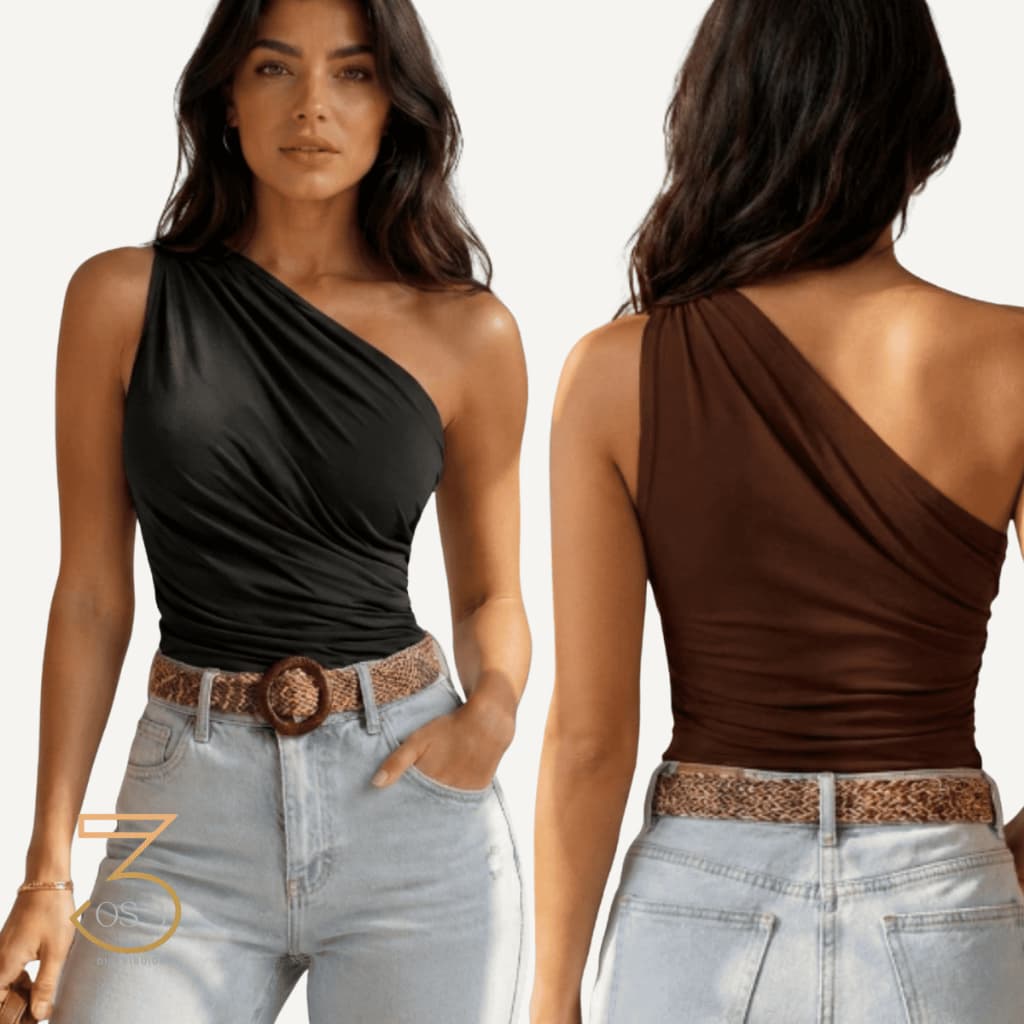 Body Feminino Mula Manca Um Ombro Só Suplex Premium Moda Blogueira Bory