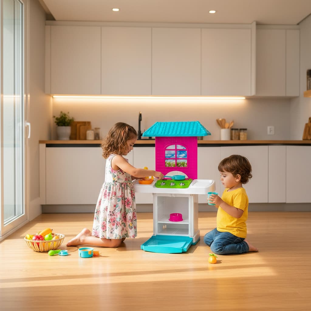 Cozinha Infantil Modular Brinquedo Fogão Brincadeira Educativa Desenvolvimento Infantil