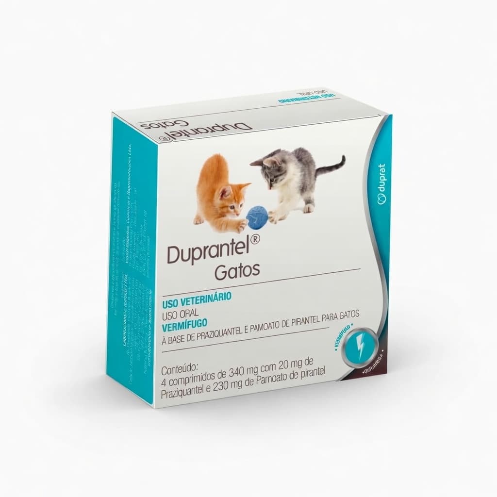 Duprantel Duprat Vermífugo para Gatos - 4 Comprimidos Blister