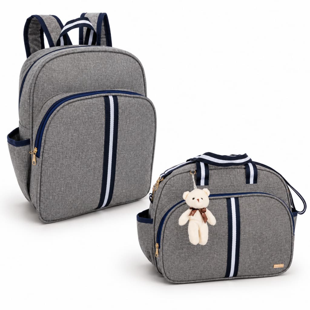 Kit Bolsas Maternidade Mochila Faixa e Bolsa Grande Luxo AMOR