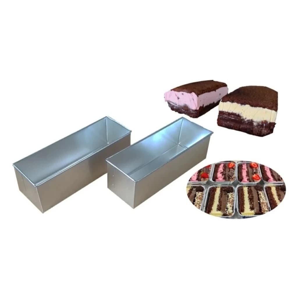 FORMA PARA BOLO EM FATIAS E PÃES DE FORMA 30X10X10 ALUMINIO