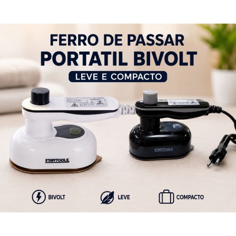 🔥 FERRO DE PASSAR PORTÁTIL BIVOLT 🔥