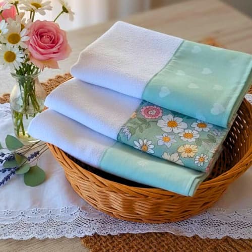 Kit 3 Panos de Prato Algodão 100% Copa Super Absorvente Barra Tricoline Cozinha Decorado Uso Diário.