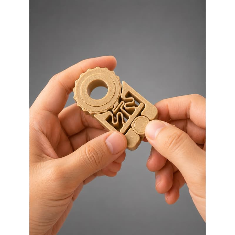 Fidget 3 em 1 Articulado – Giratório, Pressionável e Portátil em Impressão 3D
