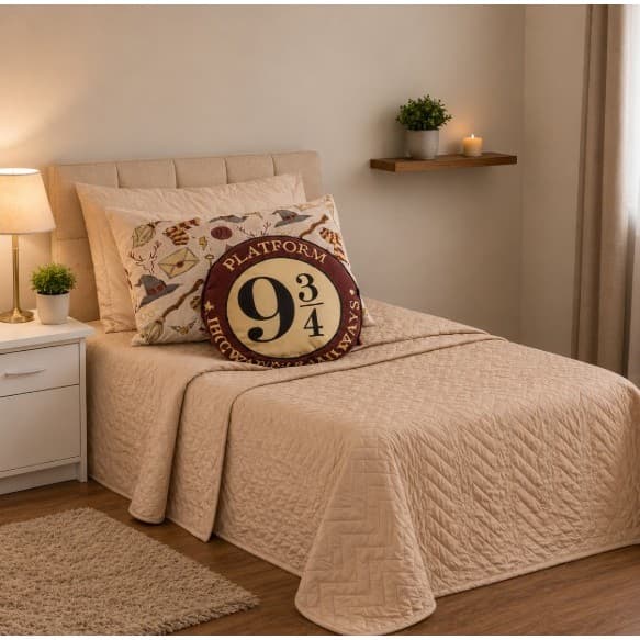 Kit Cobre Leito Solteiro Face Unica 4 peças Decoração Quarto Geek Infantil Juvenil