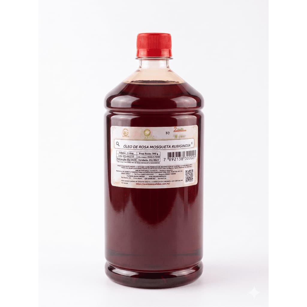 Óleo de Rosa Mosqueta Rubiginosa 1 Litro Óleo Hidratante para o Corpo C/Válvula 100% Puro
