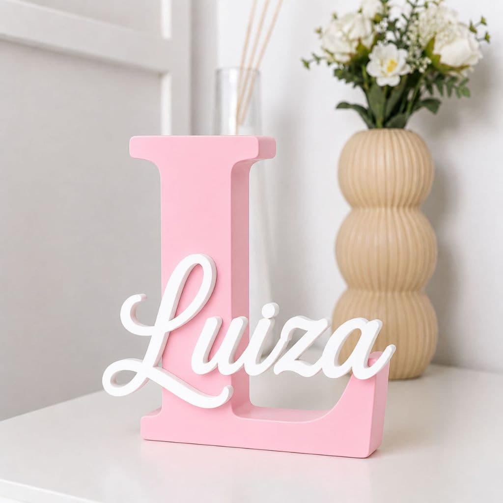 Letra Decorativa Personalizada Nome Quarto Bebê Porta Maternidade Infantil
