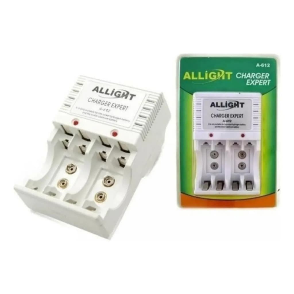 Carregador De Pilha Aa Aaa Bateria 9v Recarregável Bivolt