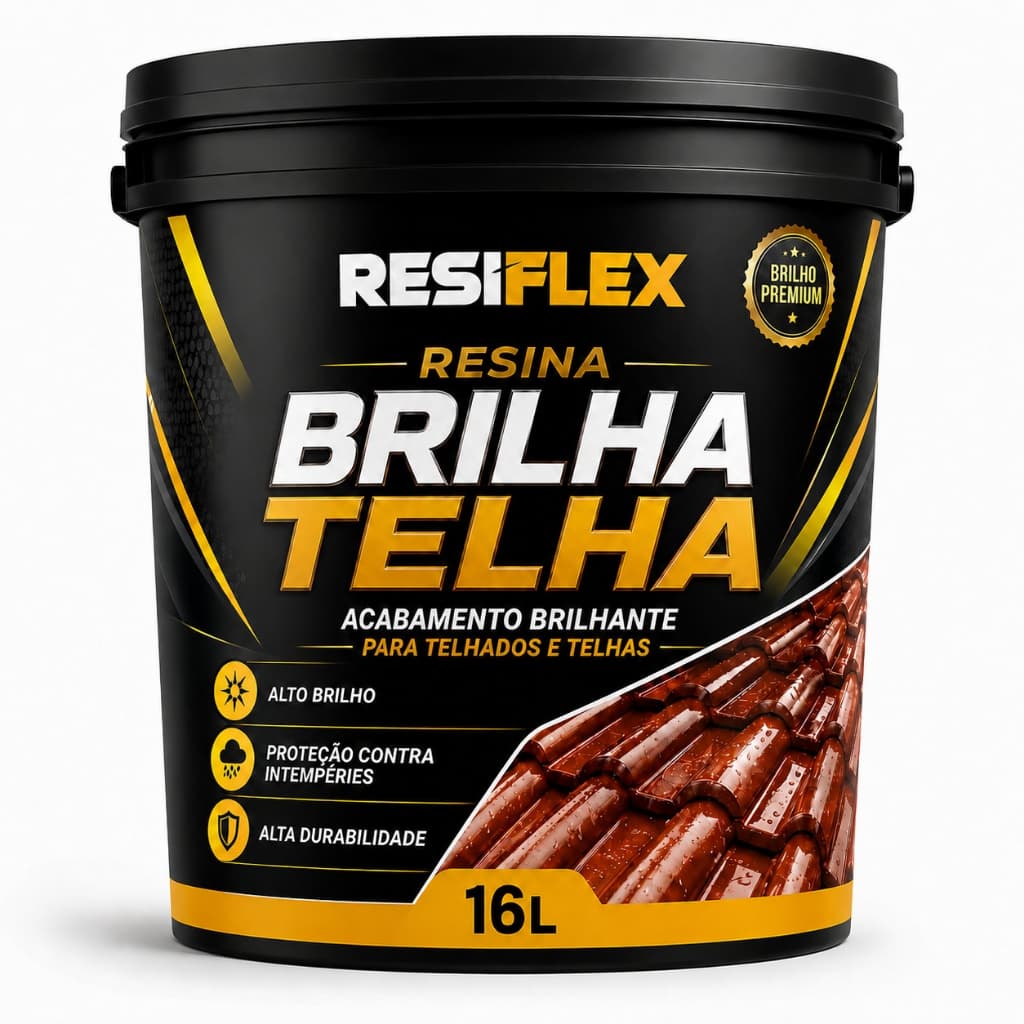 Resina Acrílica Para Telha 16L - BRILHA TELHA RESIFLEX - Acabamento Brilhante