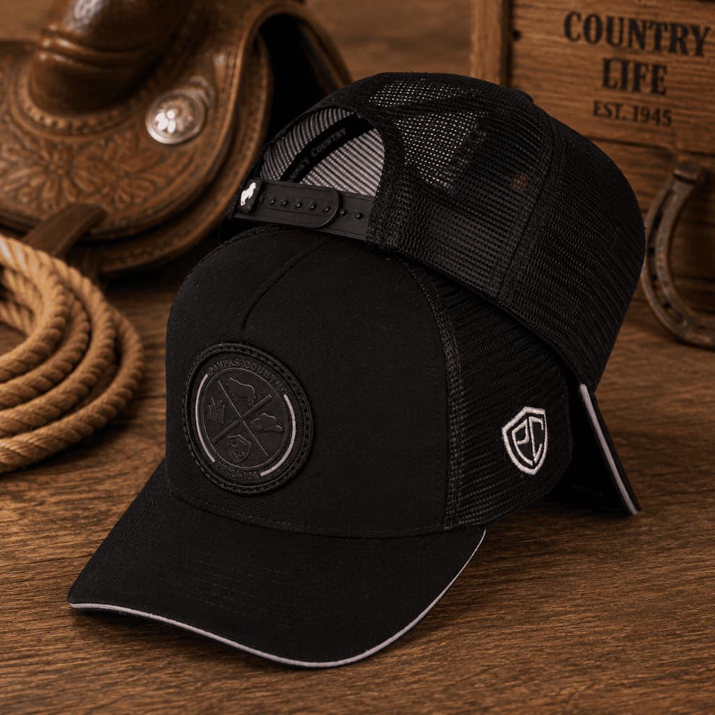 Boné Trucker Telinha Pecuária Country Modão Peão Masculino E Feminino