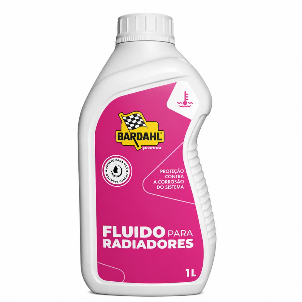 Fluido para Radiadores Bardahl Pronto Uso Rosa 1l Aditivo Arrefecimento Água Universal Orgânico
