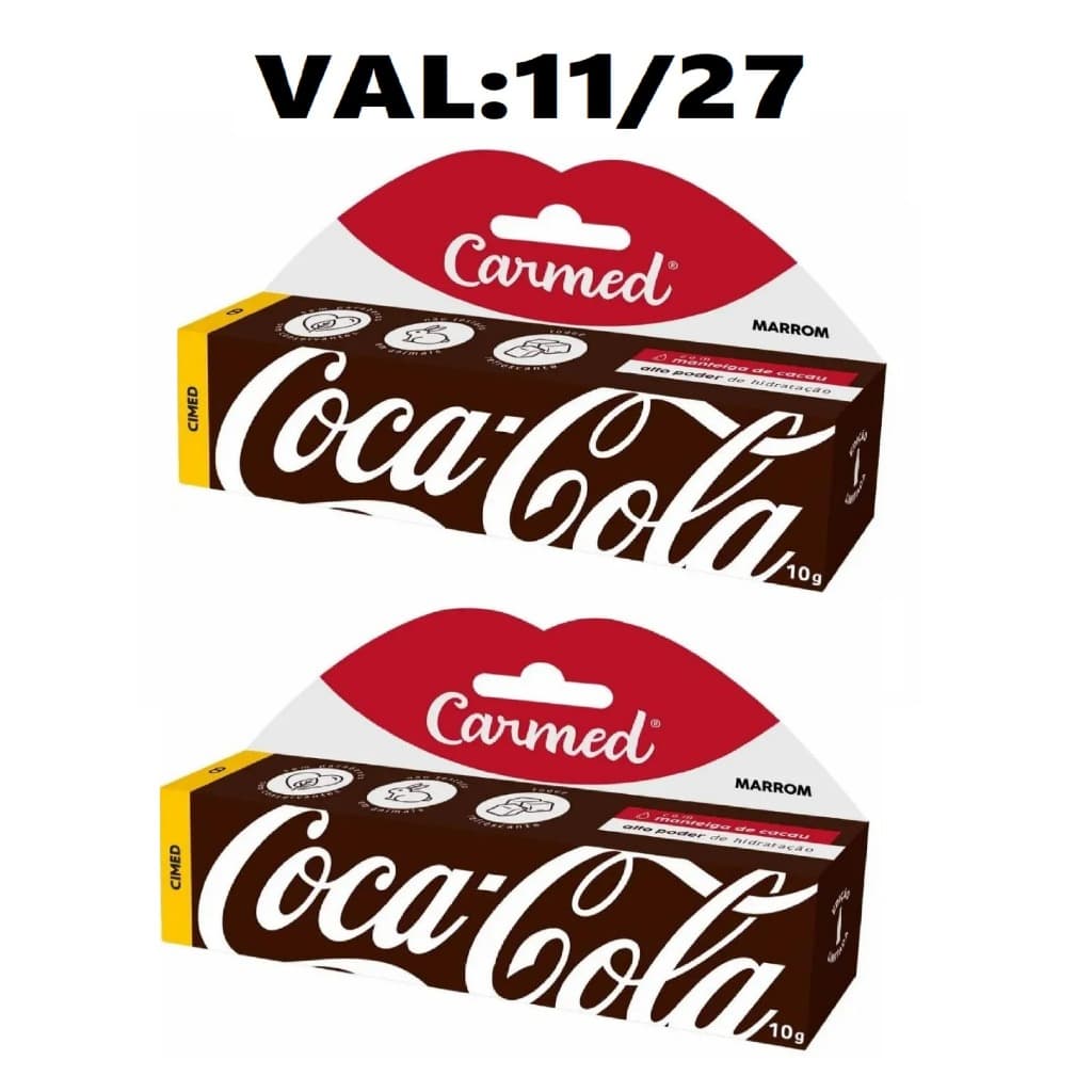KIT 2 UNIDADES HIDRATANTE LABIAL CARMED COCACOLA MARROM(621336)
