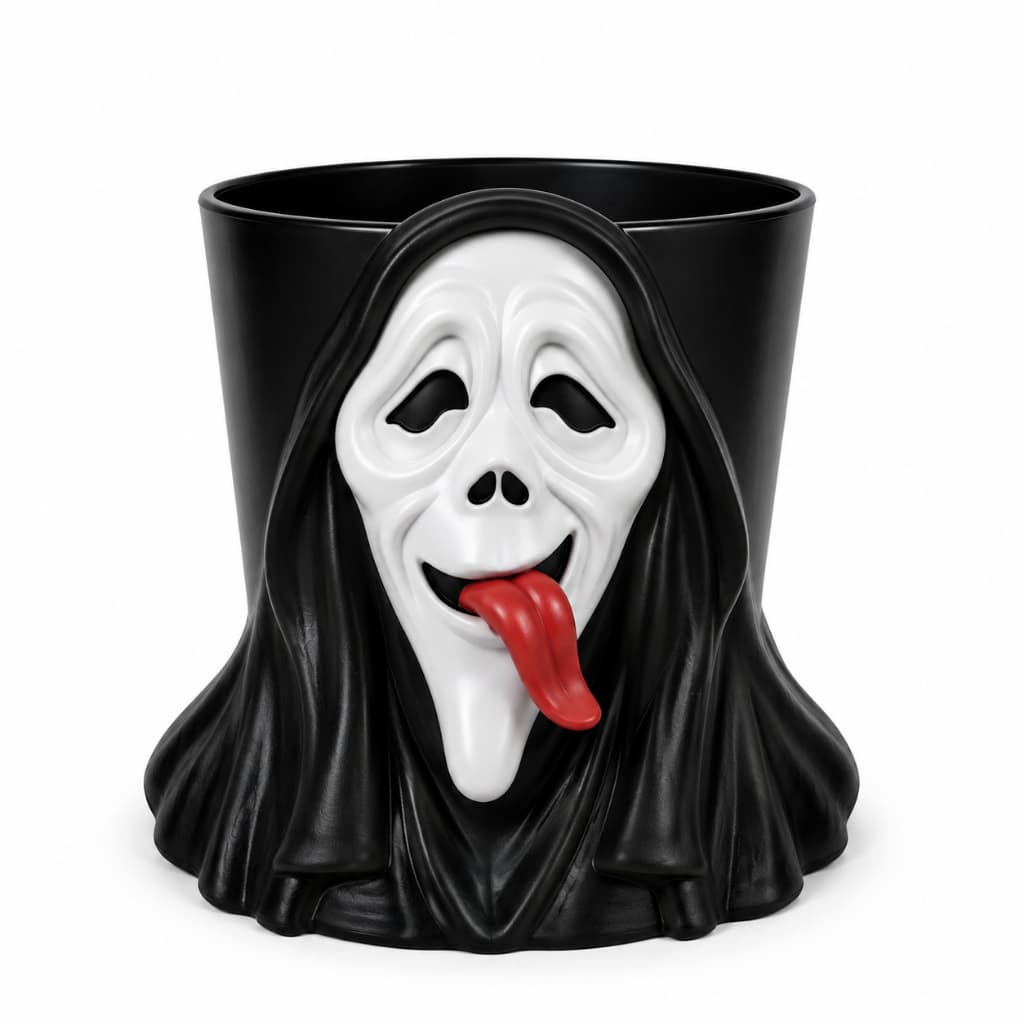 Balde de Pipoca Todo Mundo Em Pânico 2026 Cinema Filme Terror Comédia Scream Movie Decoração Decorativo Copo Presente