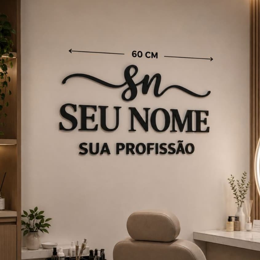 LOGOMARCA EM MDF 60CM - CRIAMOS DO ZERO OU VETORIZAMOS A SUA ARTE