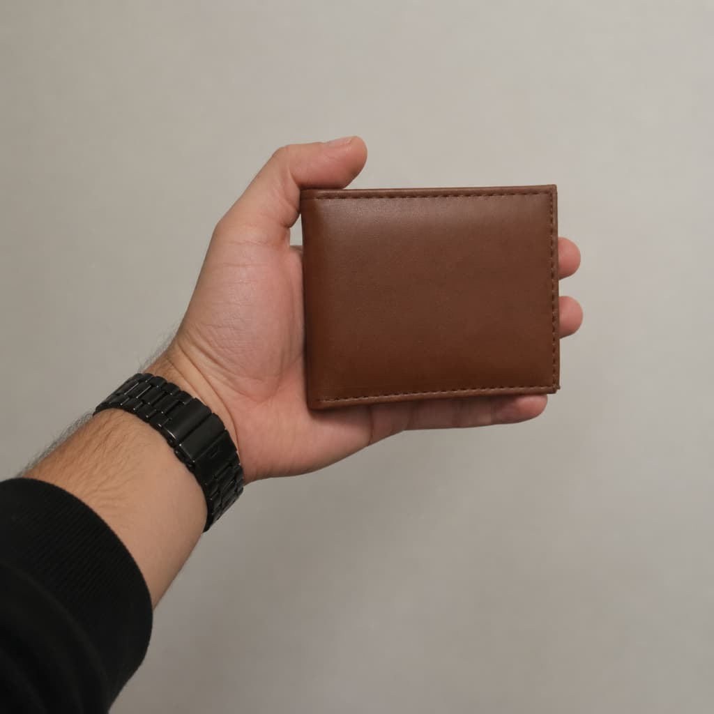 Kit Carteiras Masculina Casual Slim Couro Sintético Acabamento Fino Promoção Unidade Porta Cartão Documentos e Cédulas