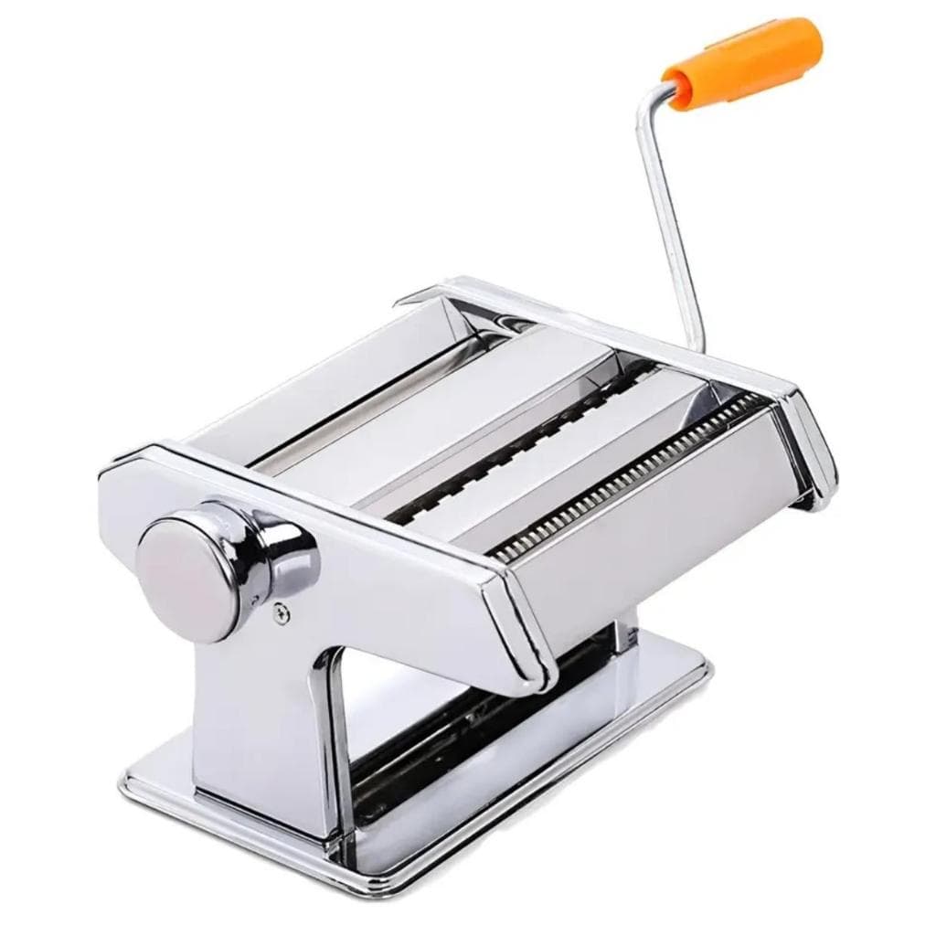 Máquina de Macarrão 3 em 1 Manual Aço Inox | Talharim, Lasanha e Espaguete Regulagem de Espessura
