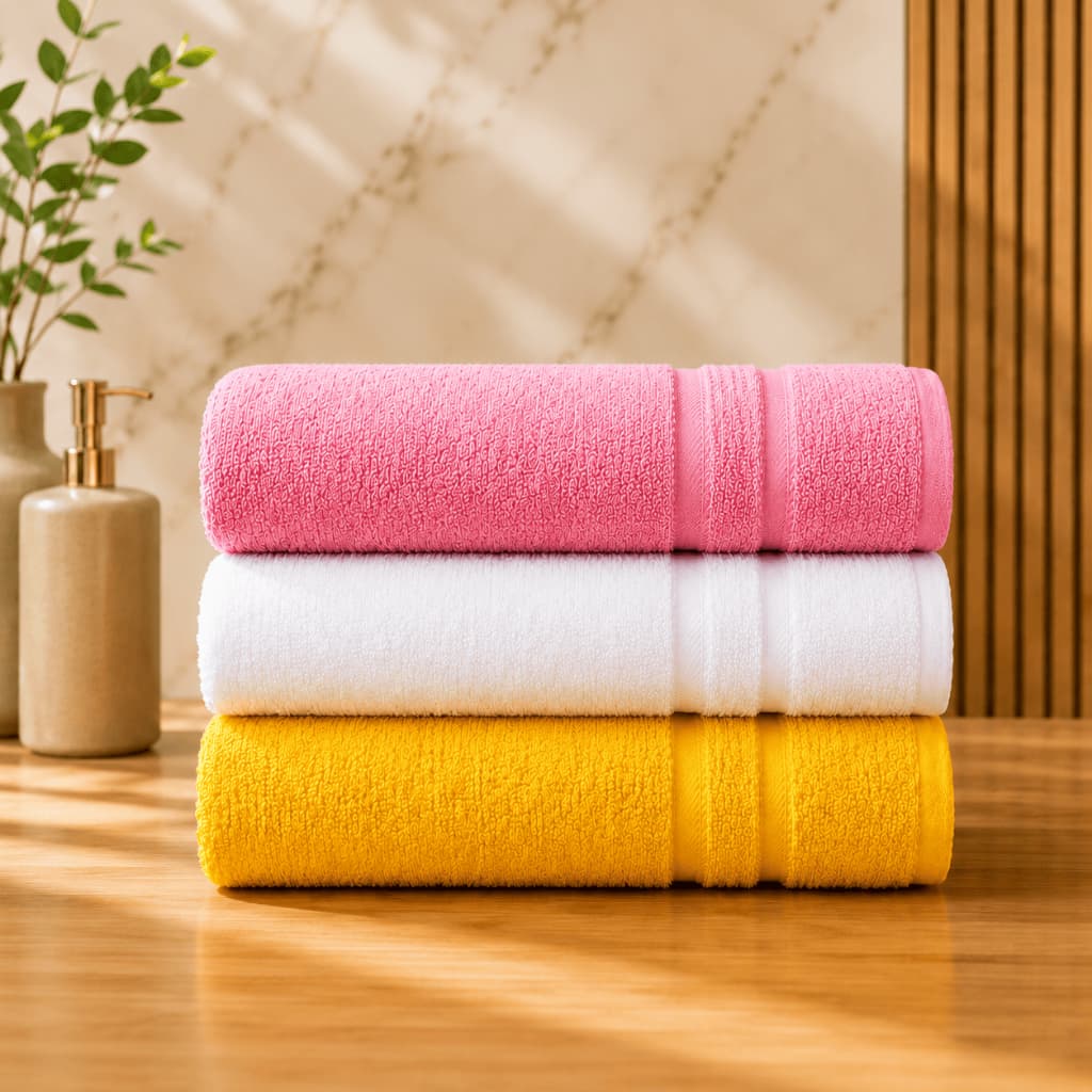Kit 3 Toalhas Banho Super Macia Premium 65x120cm 100% Algodão Alta Absorção