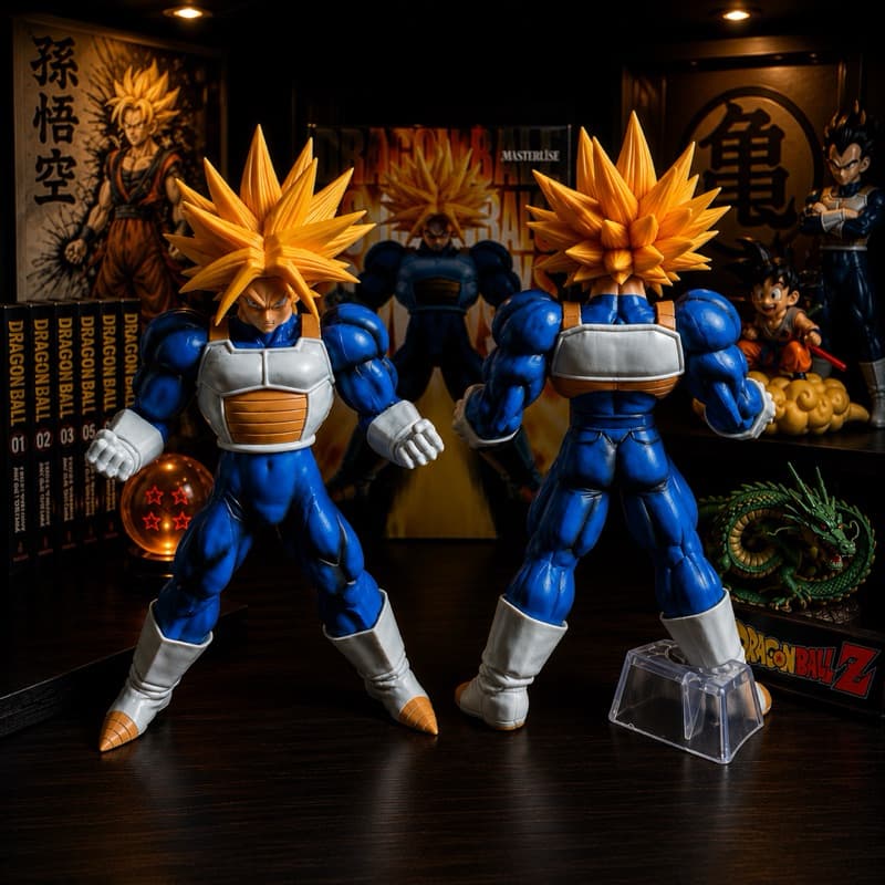 Action Figure Trunks Super Sayajin 2 Com 26Cm Dragon Ball Z Batalha Cell Super Força