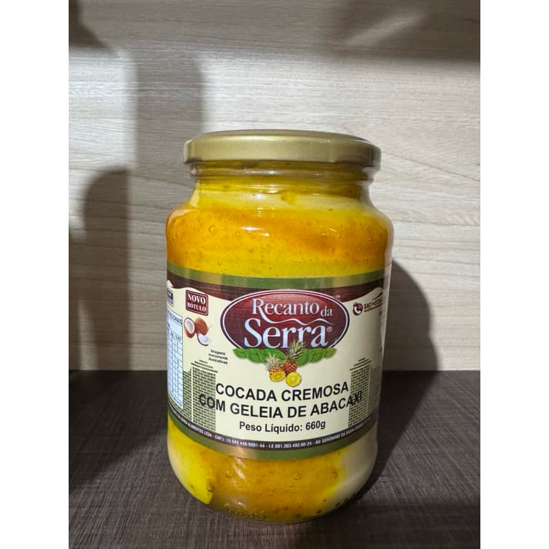 Cocada Cremosa com Abacaxi 660g - Recanto da Serra