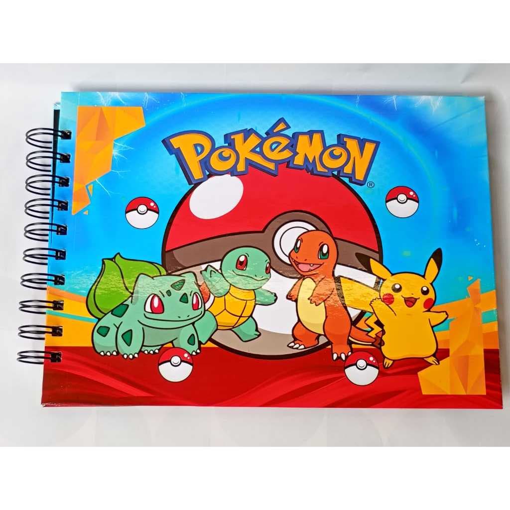 Livro De Colorir Pokemon 50 Desenhos Folhas 90g Capa Dura