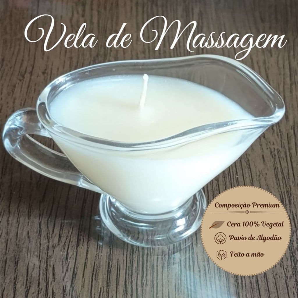 Vela de Massagem Aromática Hidratante para Relaxamento Corporal -  Artesanal com Óleos Vegetais- Aromática- Spa em casa