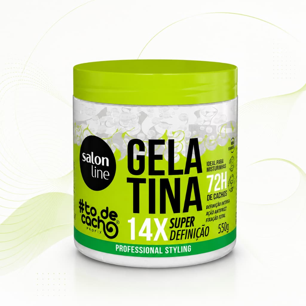Gelatina Super Definição 550g Babosa Antifrizz Para Cachos Salon Line #todecacho