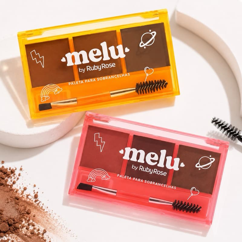Paleta de Sobrancelhas Melu Ruby Rose Correção e Definição