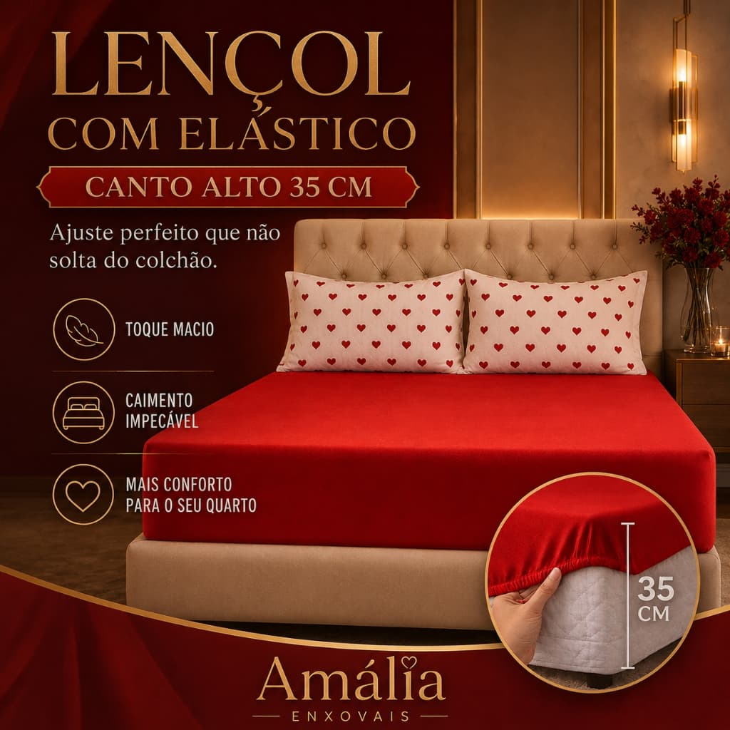 Lençol de Malha 100% Algodão 3 Peças com Elástico Canto 35cm Casal Queen King + 2 Fronhas Estampadas