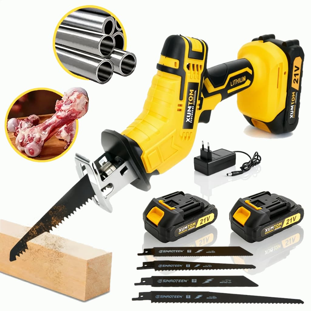 Serra Sabre  Portátil Profissional 1500w 3200/Rpm Bateria dupla Serra de sabr Corte Fácil Carne E Ossos E ramos