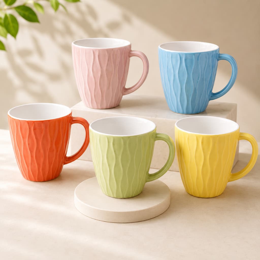 Caneca de Vidro Opalino Colorida 200ml | Elegante, Resistente e Moderna