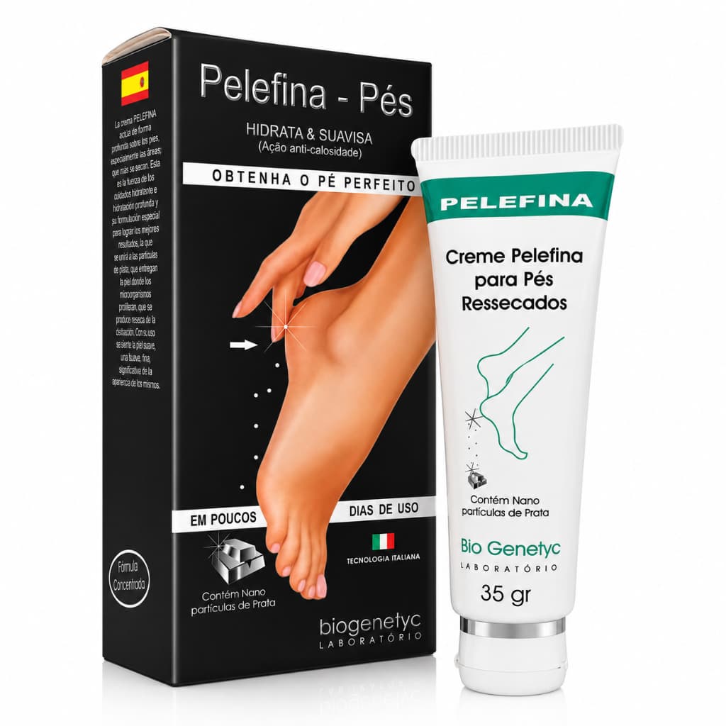 Creme Hidratante Para os Pés Pelefina 35g Calcanhar Rachado e Pés Ressecados