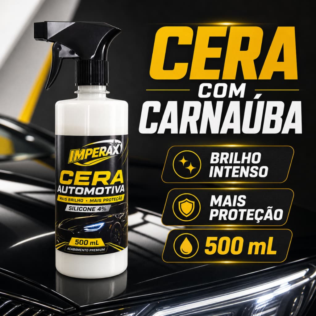 Cera Líquida Automotiva Cera Microcristalizadora Brilho automotivo Repelente 500ml Envio Rapido