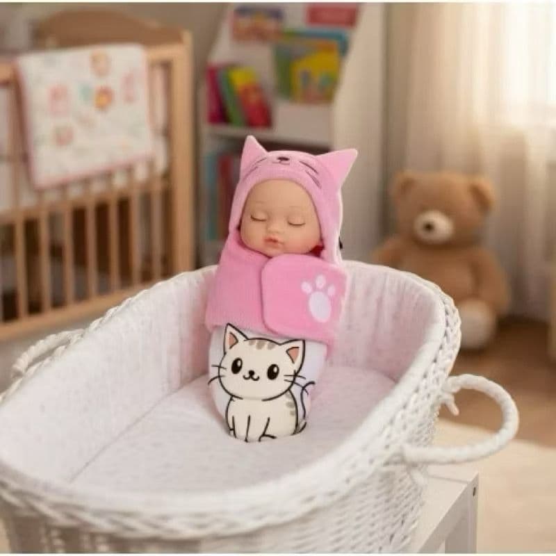 Bonecas Bebê Mini 12cm Dormindo com Olhos Fechados - Brinquedo Infantil Fofo Presente