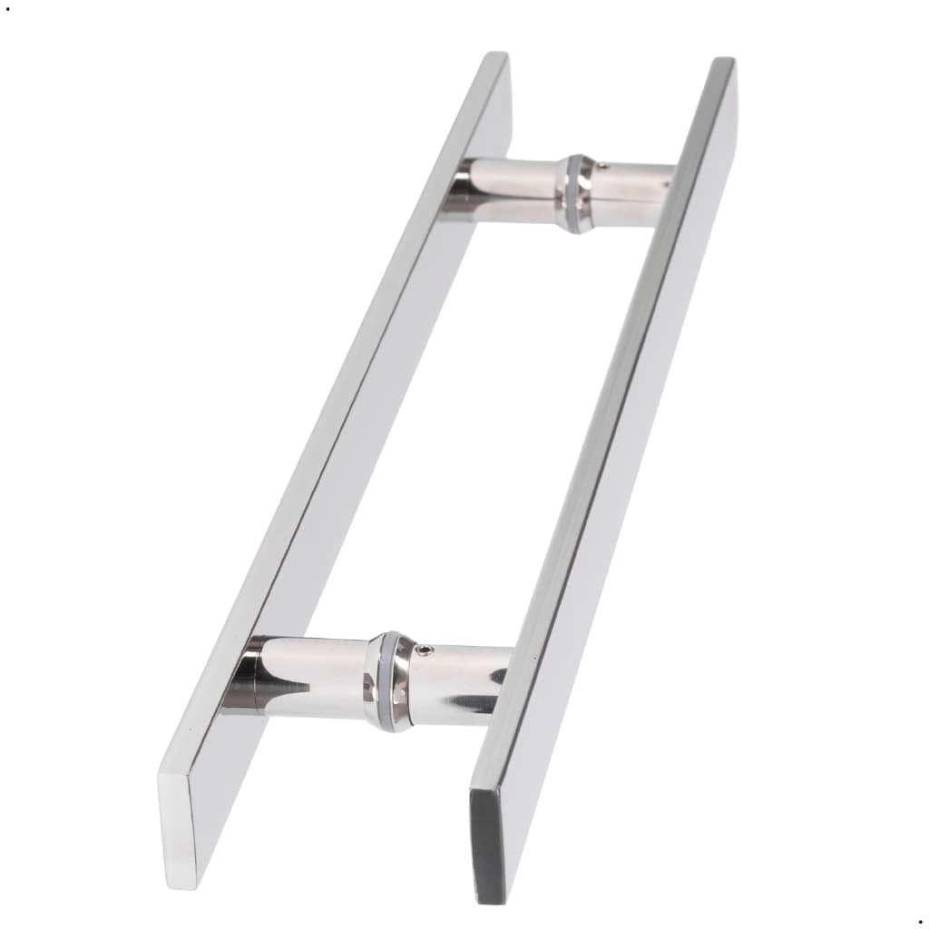 Puxador Barra Chata Inox Polido Porta Madeira Pivotante Vidro Barra 40x10 Retangular
