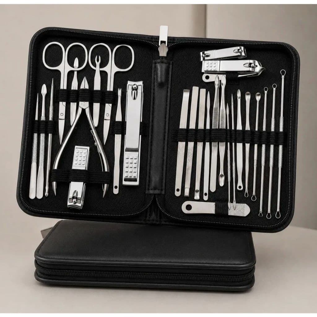 Kit Profissional Cortador De Unha 30 Peças Estojo Manicure E Pedicure