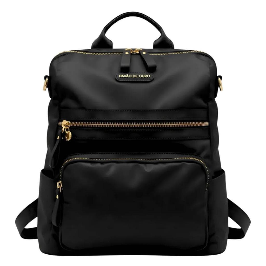 Mochila Feminina Impermeável Pavão de Ouro Viagem Treino Notebook