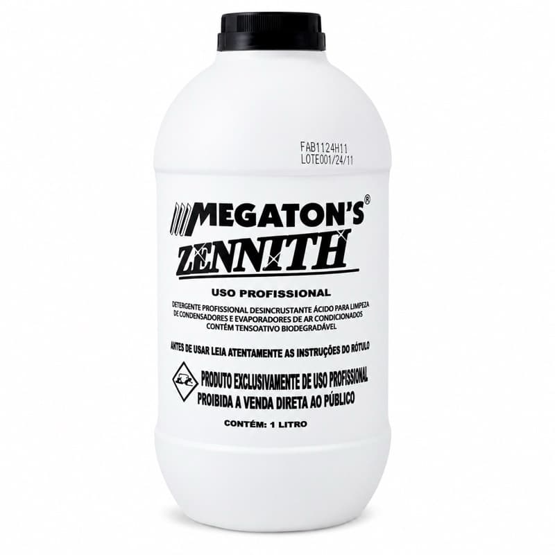 Detergente Profissional Zênite Megatons 1L Desengordurante Concentrado Limpeza Pesada