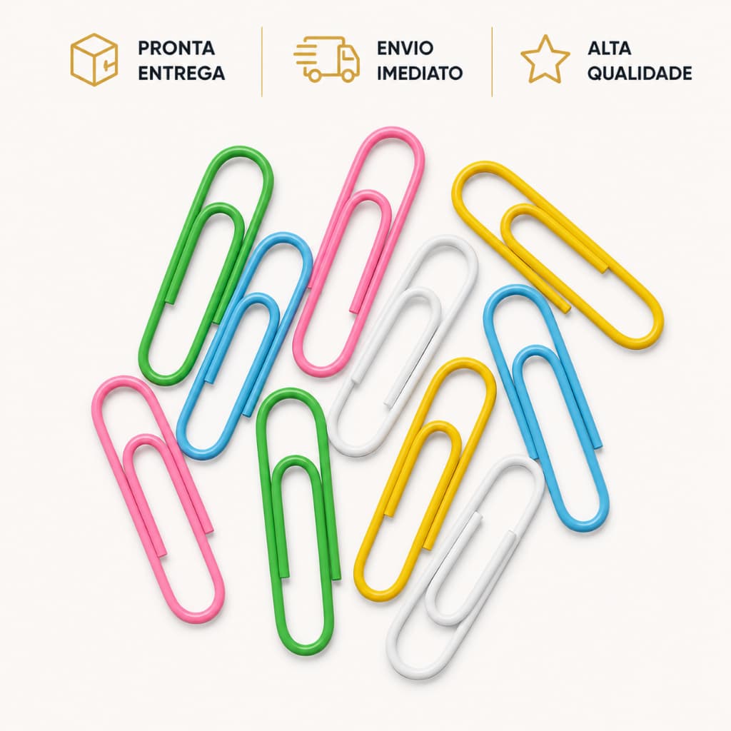 Clips Para Papel 100/200/300 Unidades 28mm - Papelaria