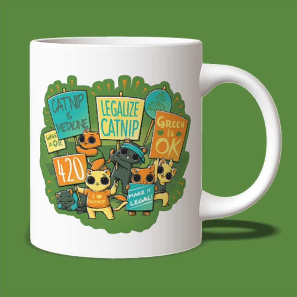 Caneca de Cerâmica Catnip Gato 325 ml