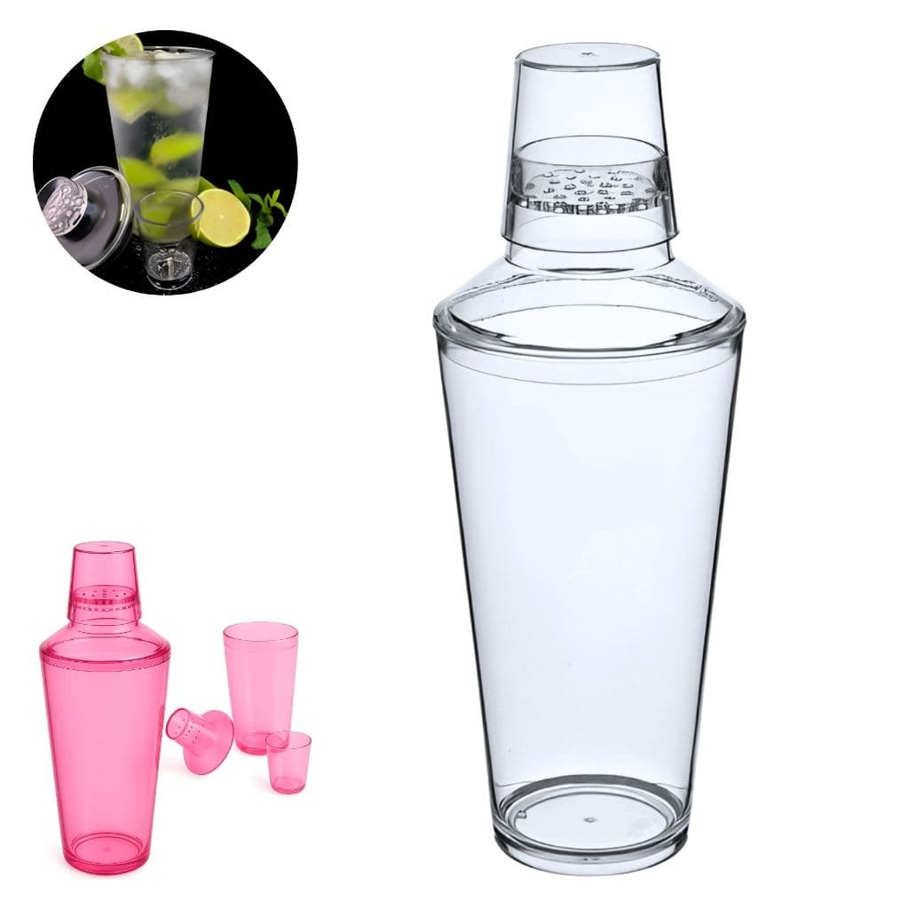 Kit Com 3 Coqueteleiras de Acrílico Drinks Color Dasshaus