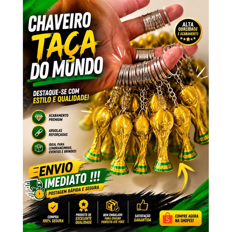kit chaveiro da copa do Mundo-impressao 3D premium.