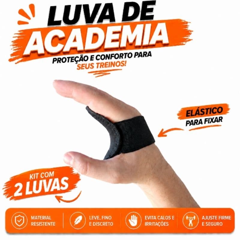 💪 Luva Academia Protetor Palmar Anticalo Musculação Crossfit Hand Grip Ajustável Pegada Firme Treino Fitness
