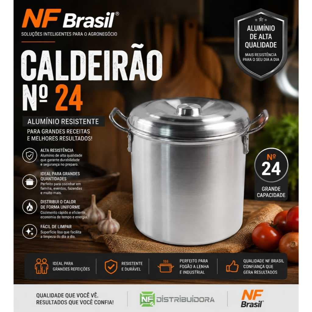 Caldeirão Alumínio N24, 10 Litros